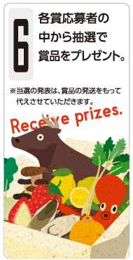 各賞応募者の中から抽選で賞品をプレゼント。